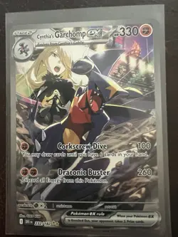 Pokemon TCG Destined Rivals Cynthia's Garchomp EX #232/182 SIR NM+ - Image 2