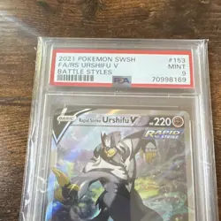 Pokemon Rapid Strike Urshifu V 153/163 Battle Styles Ultra Rare Holo PSA 9 - Image 3