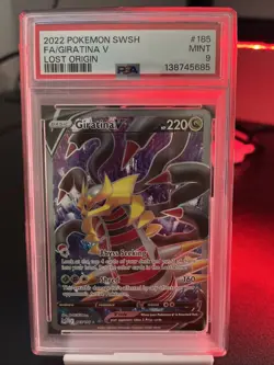 Giratina V (Full Art) 185/196 Swsh11: Lost Origin Holo PSA 9 Pokemon - Image 1