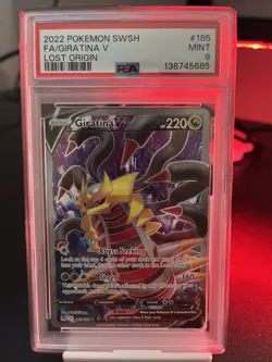 Giratina V (Full Art) 185/196 Swsh11: Lost Origin Holo PSA 9 Pokemon - Image 2