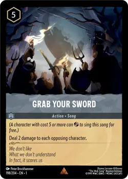 198/204 EN | Grab Your Sword | Disney Lorcana rare card (2023) - Image 1