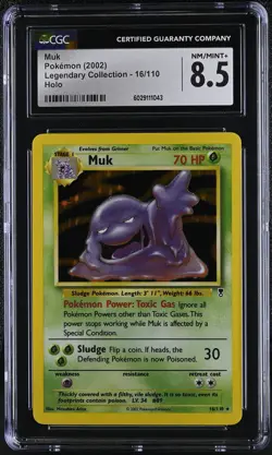 CGC 8.5 Muk 2002 Legendary Collection 16/110 Holo Pokemon Card - Image 1