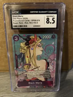 Black Maria (Illustration Vol 2) OP08-074 One Piece Promo Card - CGC 8.5 - Image 1