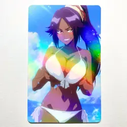 Bleach Yoruichi Shihouin Sexy Doujin Waifu Girl Anime Art Goddess Card - Image 1