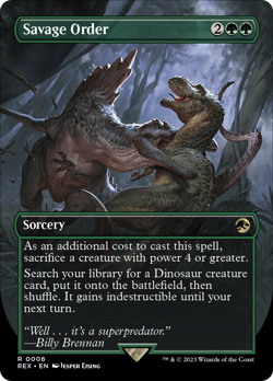Savage Order (REGULAR) x1 - MTG Jurassic World Collection REX #6 - Image 1