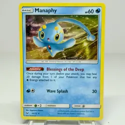 Manaphy - 25/73 - Holo Rare Pokemon Shining Legends NM - Image 1