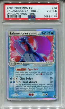 Pokemon Ex Dragon Frontiers #98 Salamence Ex- Holo PSA 4 - Image 1