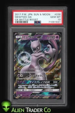 2017 Pokemon Mewtwo GX Battle Boost 036/114 Japanese Full Art PSA 10 GEM MINT - Image 1