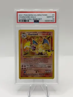 2021 Pokemon Celebrations Charizard-Holo Classic Coll. #4 GEM MT PSA 10 Base Set - Image 1