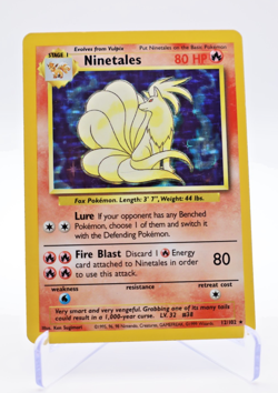 1999 Pokemon – Ninetales – Base Set – Holo Rare 12/102 [MP] LOT 2 - Image 1