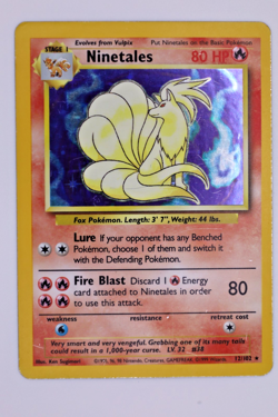 1999 Pokemon – Ninetales – Base Set – Holo Rare 12/102 [MP] LOT 2 - Image 3