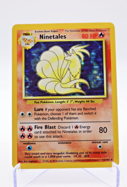 1999 Pokemon – Ninetales – Base Set – Holo Rare 12/102 [MP] LOT 1 - Image 1