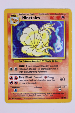 1999 Pokemon – Ninetales – Base Set – Holo Rare 12/102 [MP] LOT 1 - Image 3
