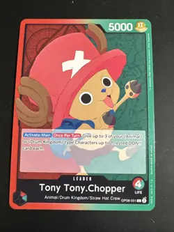 Tony Tony.Chopper OP08-001 - One Piece TCG - NM Near-Mint English Leader - Image 1