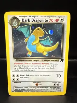 Pokemon Dark Dragonite Holo Rare Card 5/82 Team Rocket Pokemon TCG - Image 1
