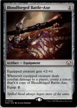 Bloodforged Battle-Axe R Commander: March of the Machine 349 NM MTG x1 - Image 1