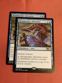 MTG - Metamorphic Alteration (x2) Core Set 2019 #060/280 Reg Rare Unplayed Mint+ - Image 1