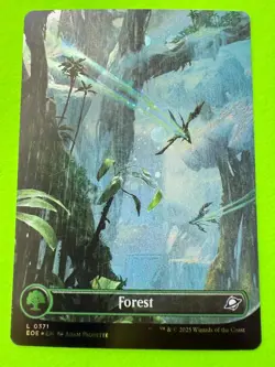 MTG Edge of Eternities - Forest - Borderless - Galaxy Foil - 0371 - Image 1