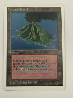 Volcanic Island, Magic the Gathering, Unlimited Edition, Dual Land - Image 1