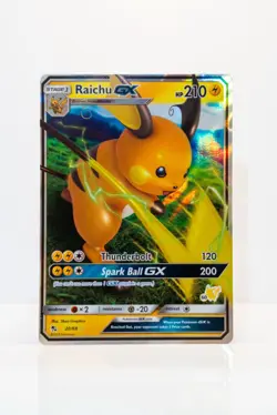 Pokemon TCG Raichu GX 20/68 Hidden Fates Ultra Rare Holo 210 HP GX - Image 1
