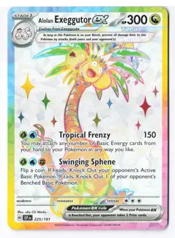 Alolan Exeggutor ex 225/191 - Pokemon Surging Sparks Full Art Ultra Rare Holo NM - Image 1