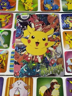 Pokemon Pikachu HOLO Vintage Pocket Monsters Prism Sticker 1998 Nintendo Japan - Image 4