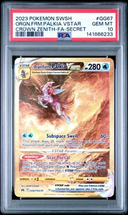 2023 Pokemon Sword And Shield Crown Zenith #GG67 Orgn.Frm.Palkia Vstar PSA 10 - Image 1