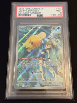 2025 POKEMON DRI EN-DESTINED RIVALS ILLUSTRATION RARE #193 MISTY'S PSYDUCK PSA 9 - Image 1