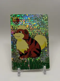 Pokemon Pocket Monsters 90’s Vending Prism Sticker #1180 Growlithe - Image 3