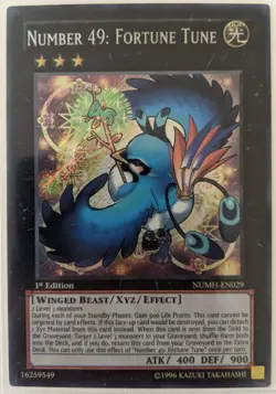 YuGiOh Number 49: Fortune Tune Secret Rare 1st Edition NUMH-EN029 - Image 1