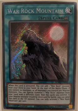 YuGiOh War Rock Mountain Secret Rare 1st Edition BLVO-EN000 - Image 1