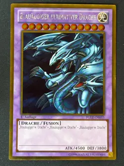 Blauaugiger Ultimativer Drache PGLD-DE055 Gold Rare NM Deutsch Yugioh - Image 1