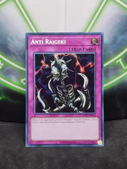 Yugioh Anti-Raigeki LCKC-EN104 Secret Rare NM - Image 1