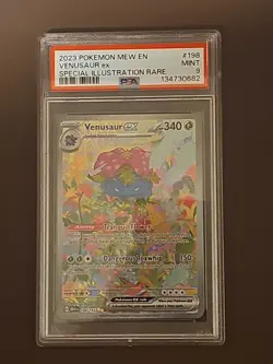 Pokemon TCG Venusaur EX Scarlet & Violet 151 Card Sir 198/165 PSA 9 - Image 1