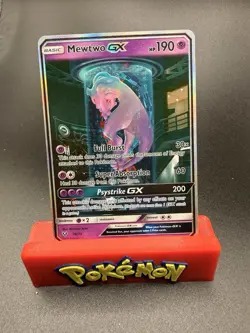 Mewtwo GX Holo Rare Mewtube NM- Holo Secret Rare Card 78/73 Shining Legends - Image 1