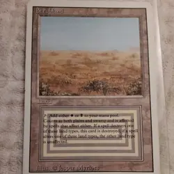 MTG Revised Edition Scrubland! 1994 Vintage Magic! - Image 1