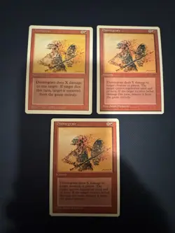 MTG - Magic The Gathering - Disintegrate X 3 - Revised/4th Edition - NP/NM! - Image 1