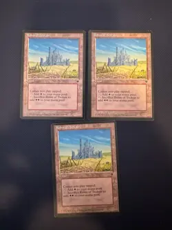 MTG - Magic The Gathering - Ruins Of Trokair X 3- Fallen Empires - LP/EX! - Image 1