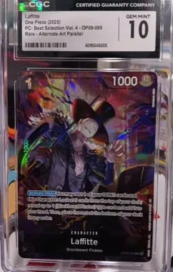 2025 ONE PIECE CCG LAFFITTE ALT ART OP09-085 CGC 10 PT - Image 1