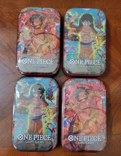 One Piece Mini Tin Pack Set Vol 1 TS-01 FACTORY SEALED Lot of 4 - Image 1