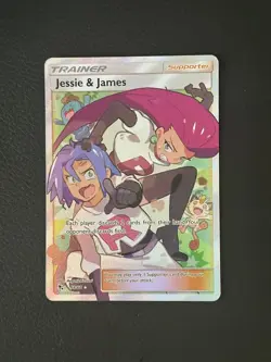 Jessie & James (Full Art) 68/68 Hidden Fates Holo Pokemon Cards TCG - Image 1