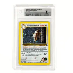 Giovanni's Persian #8 2000 Gym Challenge Holo Rare Pokemon Card BGS 9 Mint - Image 1