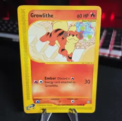 Pokemon TCG Growlithe Vintage WOTC Card 51/147 Aquapolis 2002 LP+ - Image 1