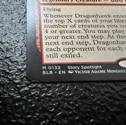 Dragonhawk, Fate’s Tempest Bloomburrow Mythic Rare Non-Foil MTG #132 VLP/NM x1 - Image 4