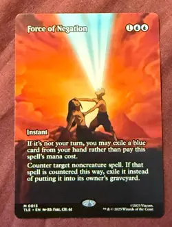 Magic the Gathering MTG Avatar Airbender Force of Negation M0013 Borderless - Image 1