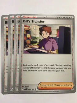 Pokemon Card 151 4x Playset Bill's Transfer 156/165 Near Mint - Image 1