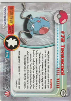 Pokemon Topps #72 Tentacool Holo Foil - Image 2