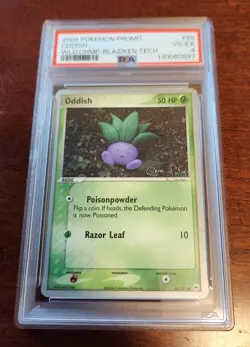 PSA 4 2004 POKEMON WORLD CHAMPIONSHIPS PROMO 68 ODDISH BLAZIKEN TECH - Image 1