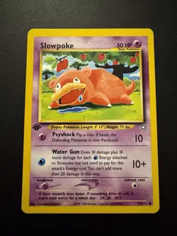 POKEMON TCG SLOWPOKE 73/111 NEO GENESIS 1ST EDITION COMMON!! - Image 1