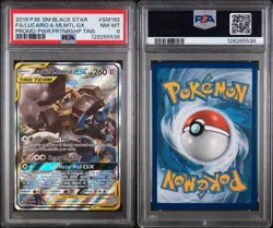 PSA 8 Lucario & Melmetal GX Tag Team Black Star Promo SM192 Pokemon Near Mint - Image 3